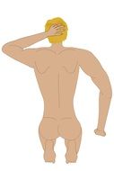naked man drawing
