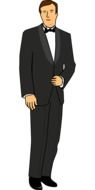 Man in the suit clipart