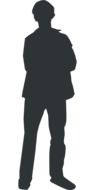 silhouette person drawing