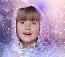 portrait of a little girl with a hat