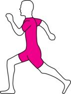 drawing a running man in lilac form