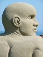 sand sculpture man