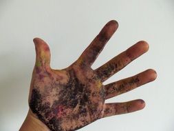photo of dirty hand