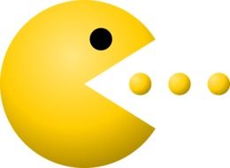 pacman eating dots
