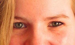 girl eyes green portrait face