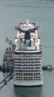 Top view of an ocean liner