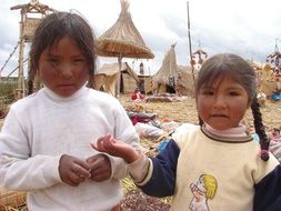 poor children in village, Peru