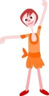 clipart of the ballet girl is dancing