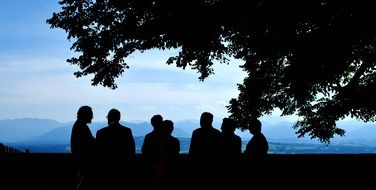 Tourists in Edinburgh