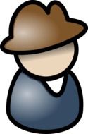 man in hat as a icon