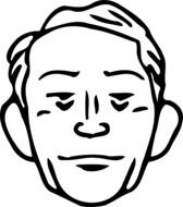 clipart,picture of male's face