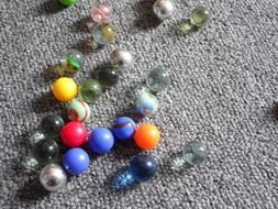colorful glass balls