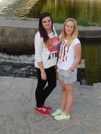 Girls near the river