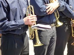 orchestra with trumpet instruments