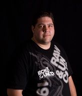 fat young man posing