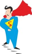 drawn comedic super hero