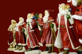 Santa figures for Christmas