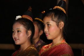 asian girls in national cosbmas in Laos