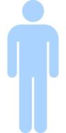 clipart of blue figure of human