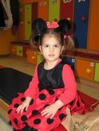 girl dressed as Mickey Mouse