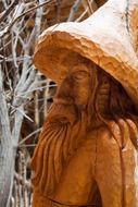 wooden figure as a sculpture