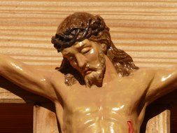 Jesus Christ on the wooden cross