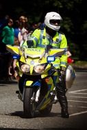 British motorcyclist on the track
