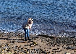 girl on the beach on a sunny day