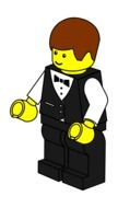 waiter man lego toy drawing