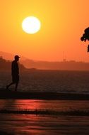 barra do ceara at the sunset