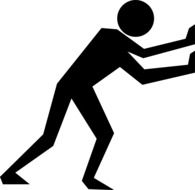 Clipart of pushing man
