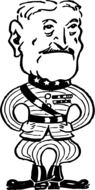 caricature of a military