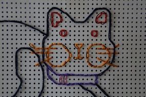 embroidered cat