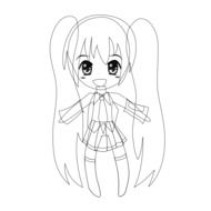 sketch image anime girl