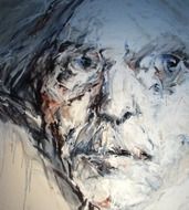 oil painting of old man's face