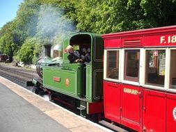 classic train on the railway