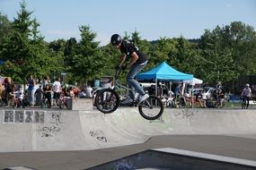 bmx rider jumping