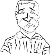 man sad drawing