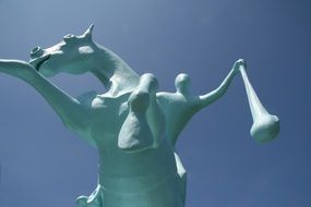 Blue horse statue