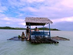 floating cottage on the river