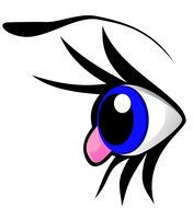 animation blue eye