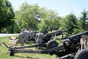exhibition of guns for military holidays