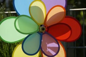 Children colorful pinwheel