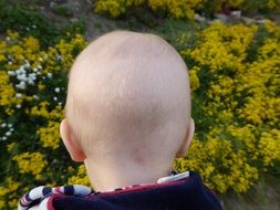 little baby with white hair