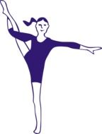 Clipart of the gymnastics girl