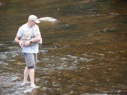 fisherman in the river