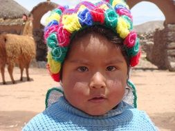 face of baby girl, Peru