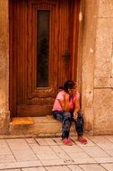 Woman is waiting