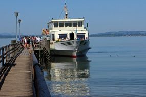 chiemsee ship on a sea