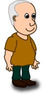 drawing man with gray hair